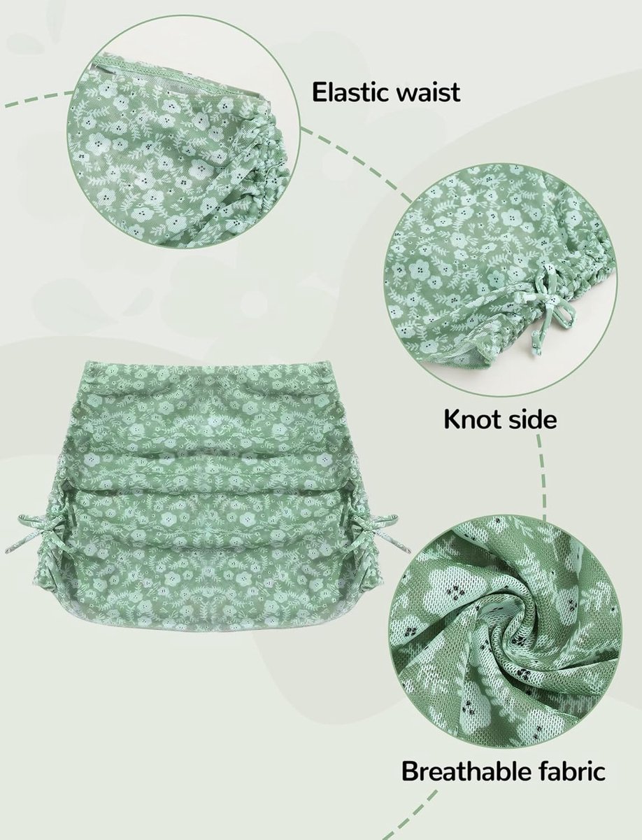 Badpak voor meisjes, cover-up 3-delige bikiniset, badmode
