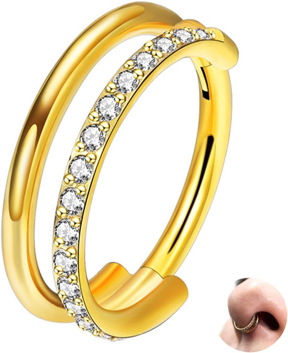 Titanium Neuspiercing met Zirkonia – Hypoallergene Ring voor Septum
