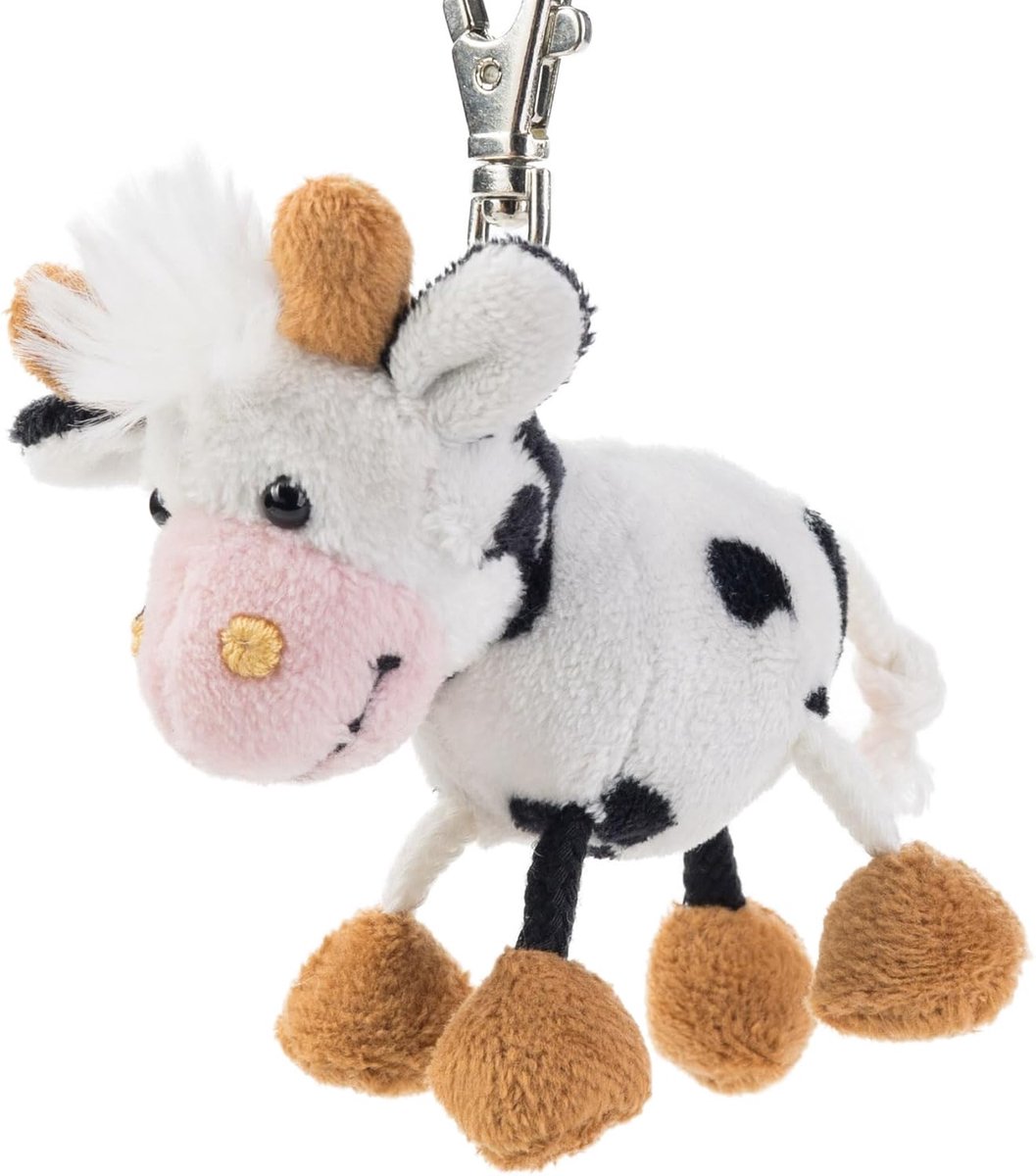 Pluche sleutelhanger koe Alma 11 cm