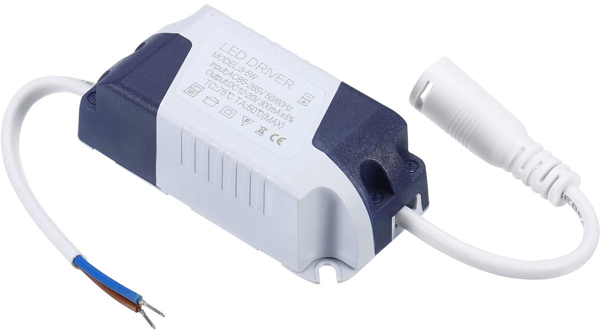3-5 W 300 mA led-aandrijving, AC 85-265 V uitgang 12-20 V DC vrouwelijke constante connector stroom roodheid transformator externe transformator voeding LED plafondlamp lamp