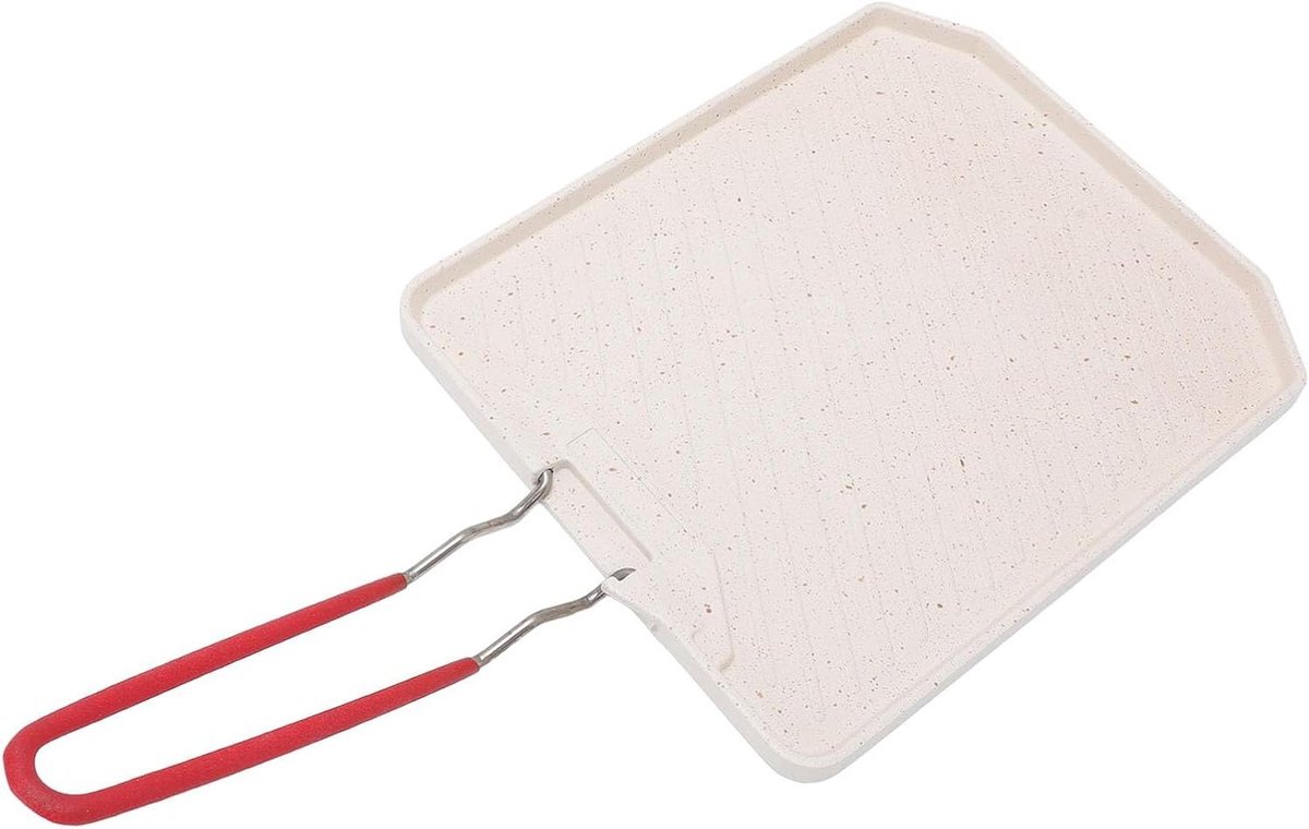 Grillpan Aluminiumlegering - Bakplaat Camping - Buiten Koken - Opvouwbaar Handvat - Lichtgewicht - Zwart