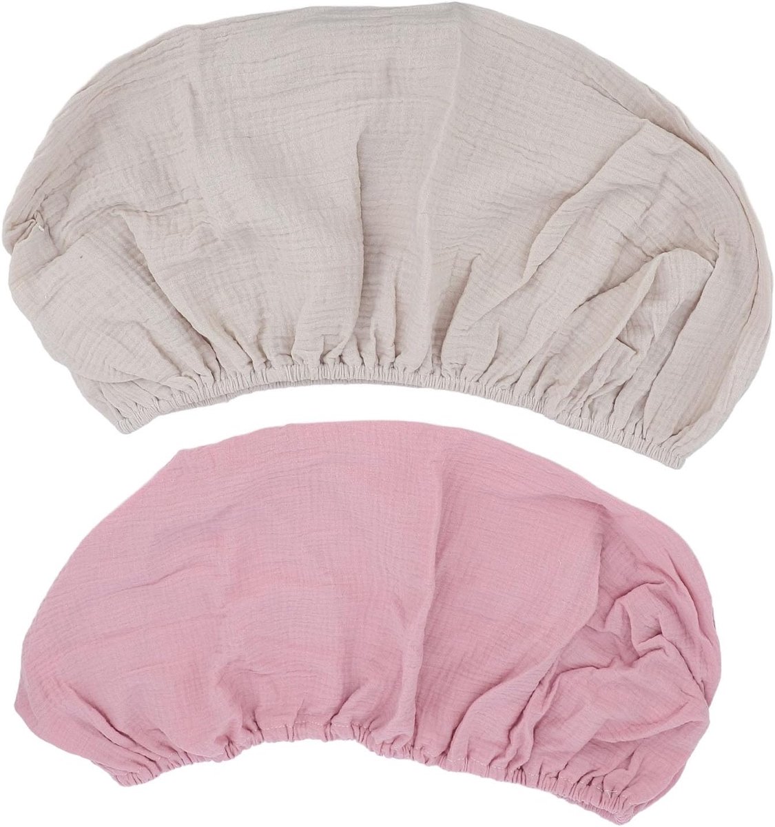 Aankleedkussenhoes Effen Kleur - Ademend en Zacht - 2 Stuks in Roze Abrikoos - Perfect voor de baby - SnelShoppen