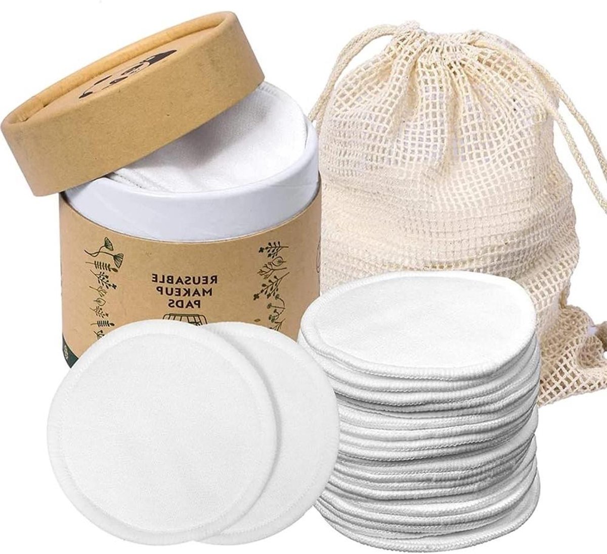 Herbruikbare Make-up Pads - Wasbare Wattenpads - Make-up Verwijderen - Zacht Bamboe Katoen - 20 Stuks - Niet gespecificeerd