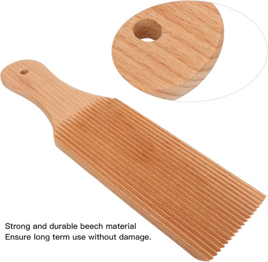 Gnocchi Plank - Pastaroller Deegplank - Pasta Maken - Gladde Oppervlakte - Niet gespecificeerd - Natuurlijk Hout — afbeelding 2