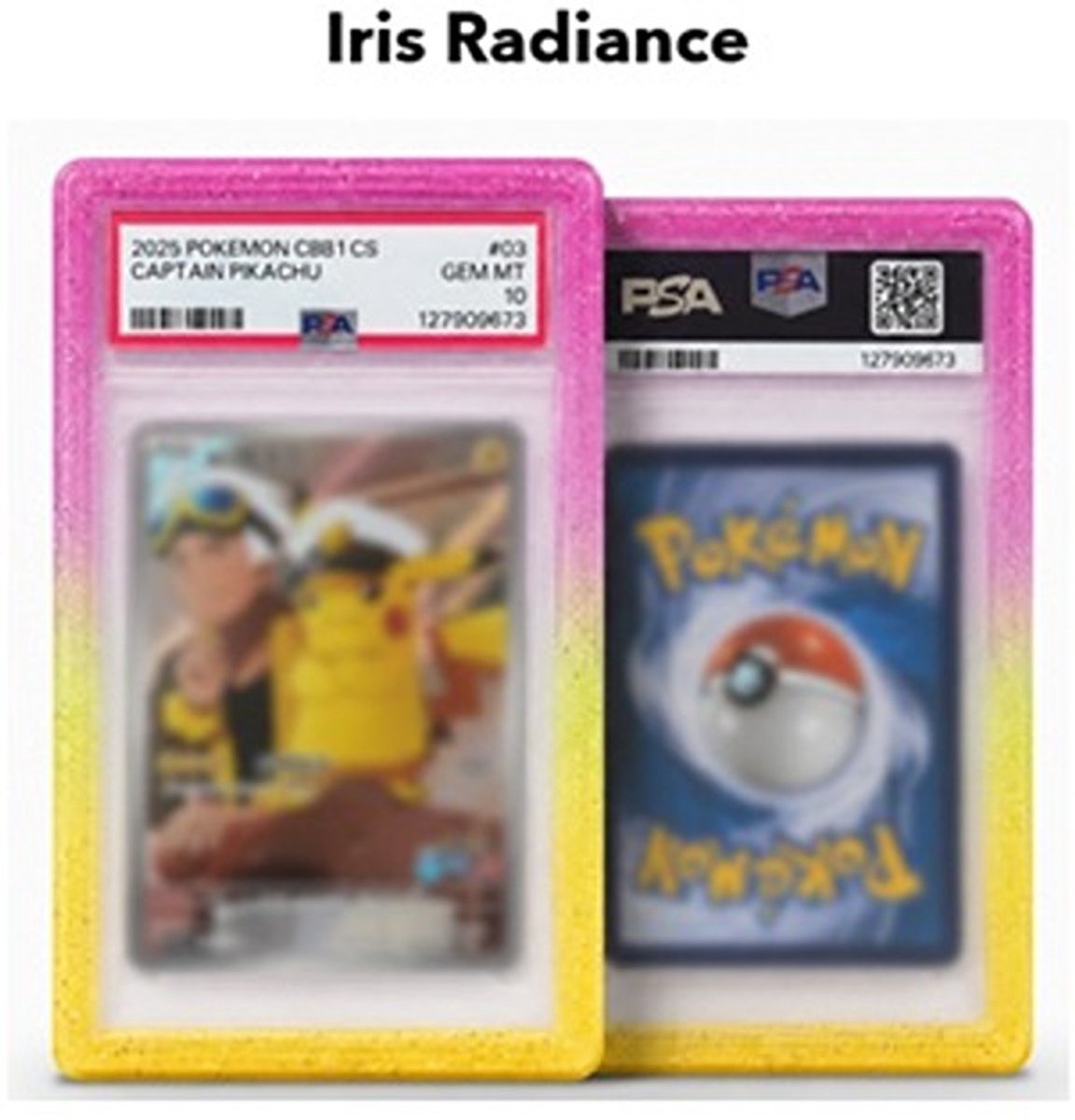 Deckmasters - Slab Guard PSA – Slab Bumper - Beschermhoes voor PSA Slabs - TPU Protector – Iris Radiance (Roze/Oranje Glitter)
