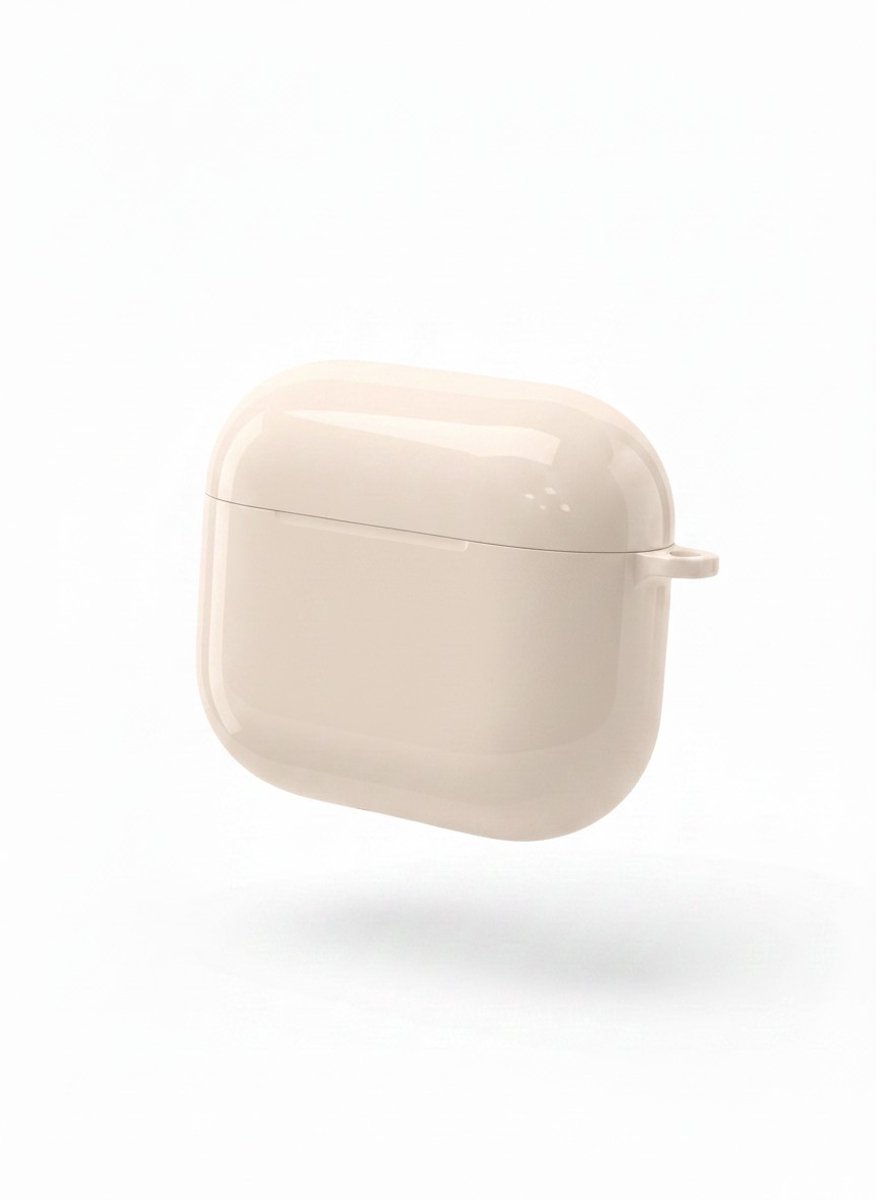 Enluxe Case geschikt voor Airpods 4 - Mat Beige Taupe - Strak Effen Hardcase Hoesje, Schokbestendig