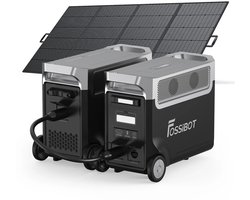 FOSSiBOT F3600 Pro Powerstation + FB3840 + SP400PRO Zonnepaneel 7680Wh 3600W LiFePO4 | UPS Noodstroom Camper