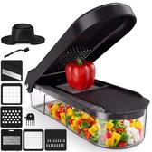Toivo Kitchen Groentesnijder - BPA-Vrij - Multifunctioneel - 7 in 1 Keuken mandoline - Handmatig - keuken accessoires - Keukensnijder - Uiensnijder - Spiraalsnijder - Frietsnijder - Zwart