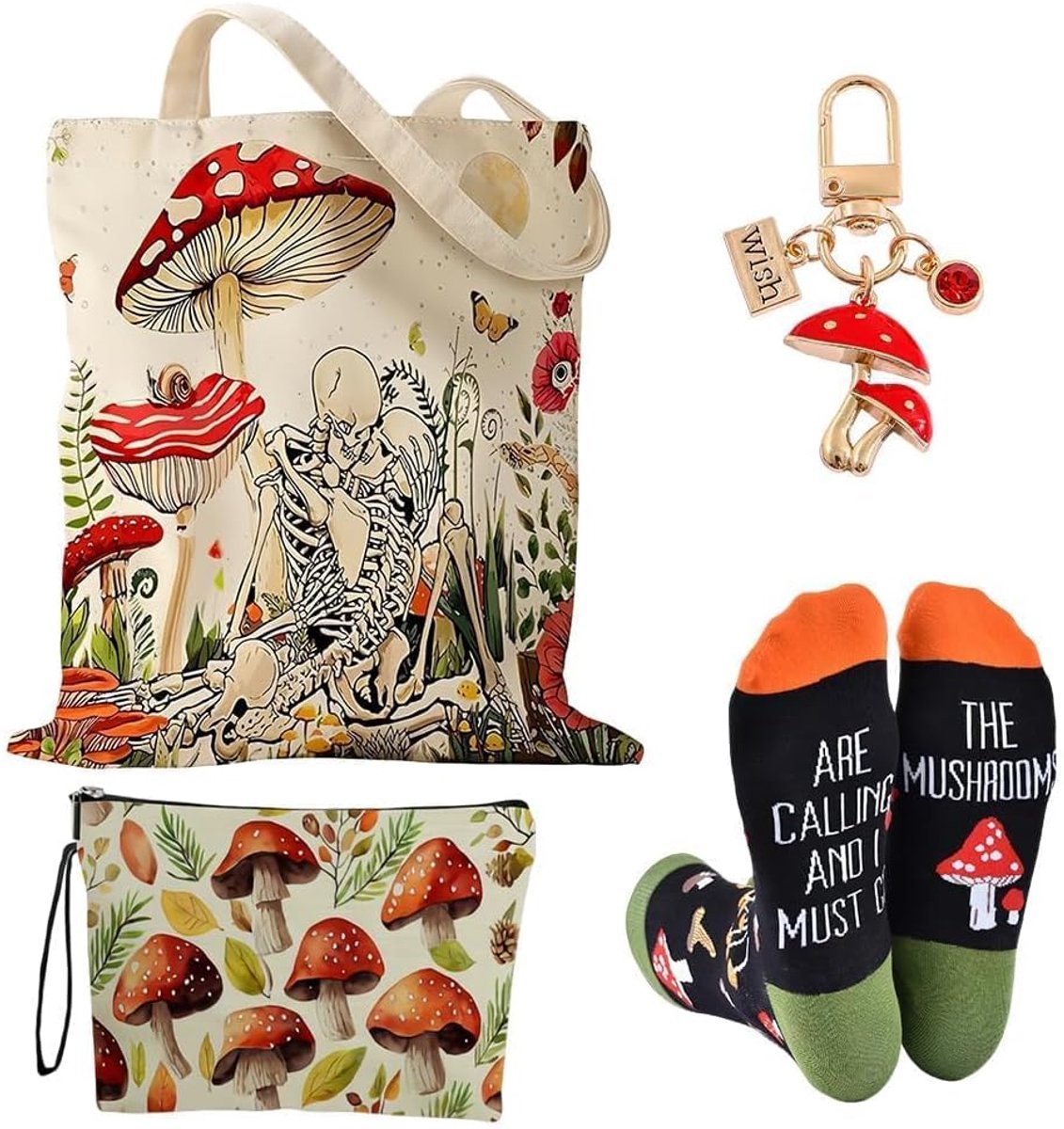 Tote Tas, Make-up Tasje, Sokken Armband - Cadeau voor Vrouwen, Meisjes