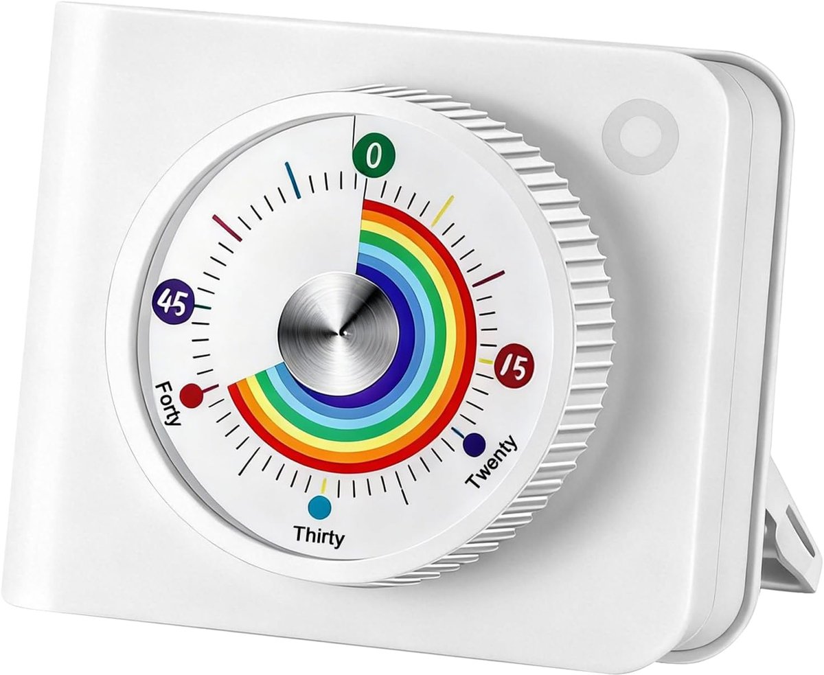timer voor kinderen, 60 minuten, afteltimer met stille flash-functie