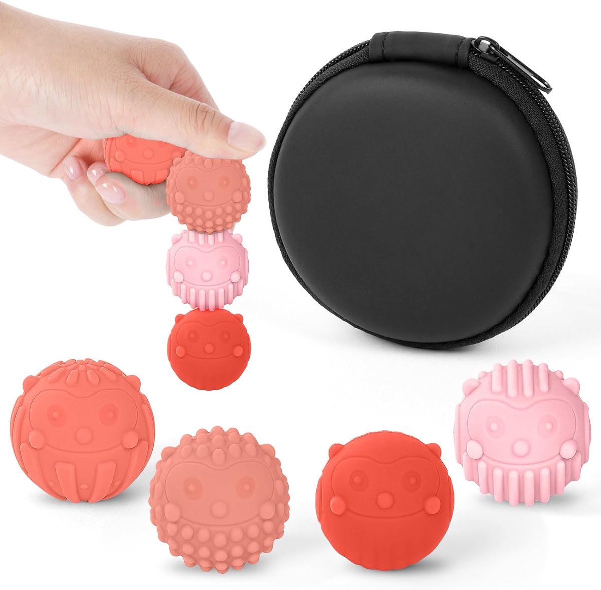 Magnetisch Fidget-Speelgoed, 4 Stuks, Siliconen Anti-Stress Ballen
