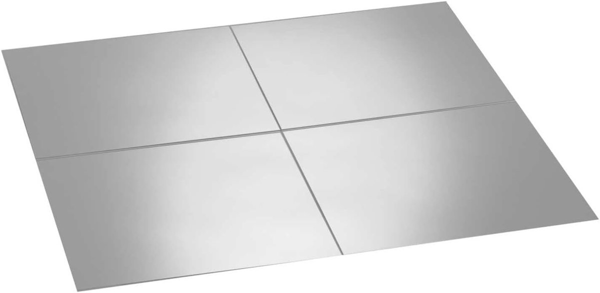 Glazen Spiegeltegels - 30x30cm - Zelfklevend - Set van 4 Stuks - Voor Badkamer en Slaapkamer