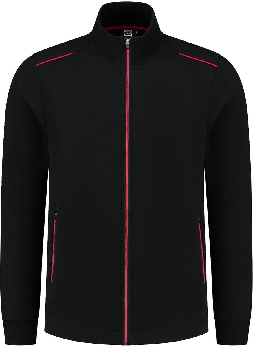 Tricorp Sweatvest Accent 302702 - BlackRed - M