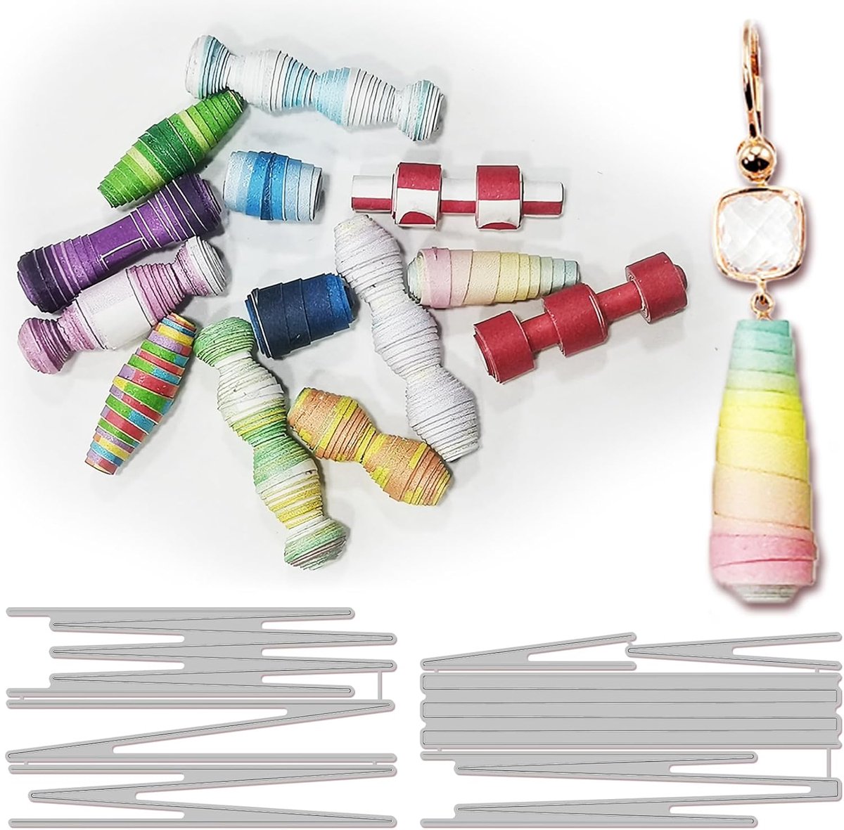 2 Sets 7Pcs Papier Kralen Snijden Dies Voor Kaart Maken Koolstofstaal
