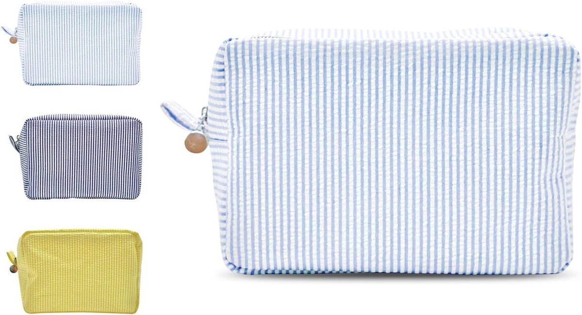 Cosmeticazakje 22 x 9 x 15 cm - Blauw - Eenvoudig design - Ideaal voor dagelijks gebruik - SnelShoppen
