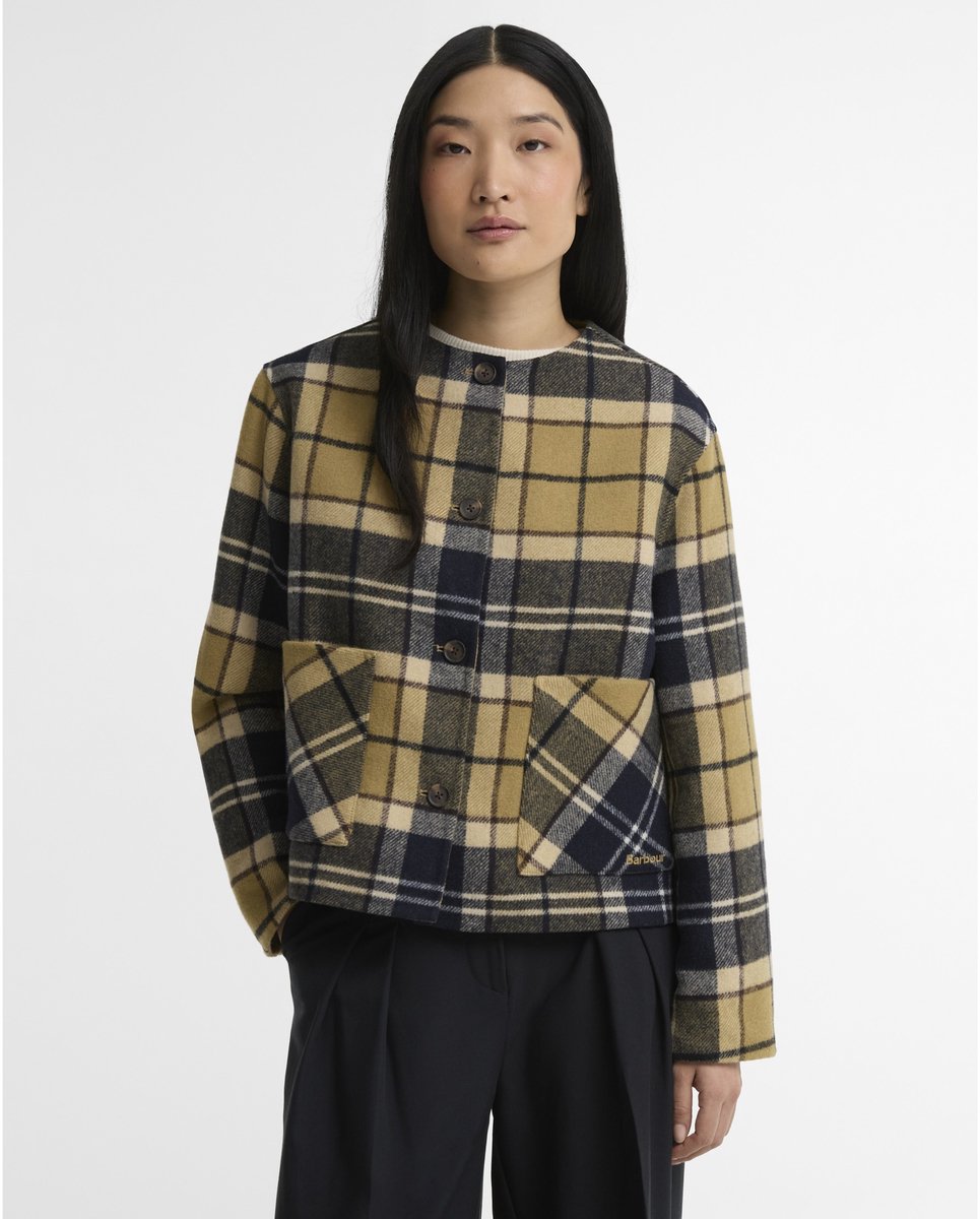 Barbour Marlow Overshirt jas beige tartan