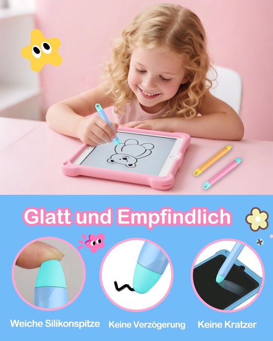 Stylus pen voor kinderen, veilige siliconen punt, ergonomisch design — afbeelding 2