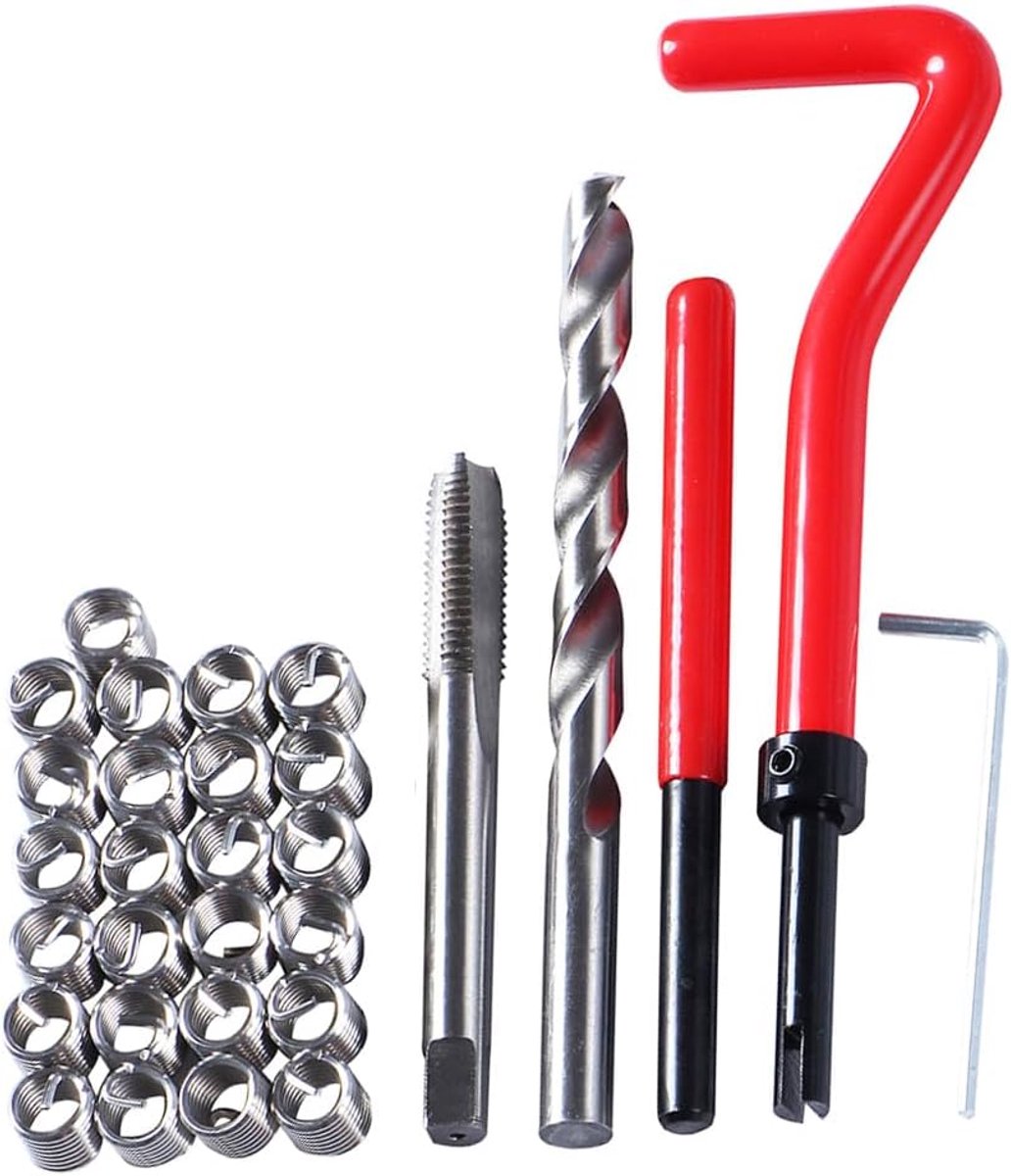 30 stuks schroefdraad reparatiekit M8 x 1,25 mm schroefdraad invoegen