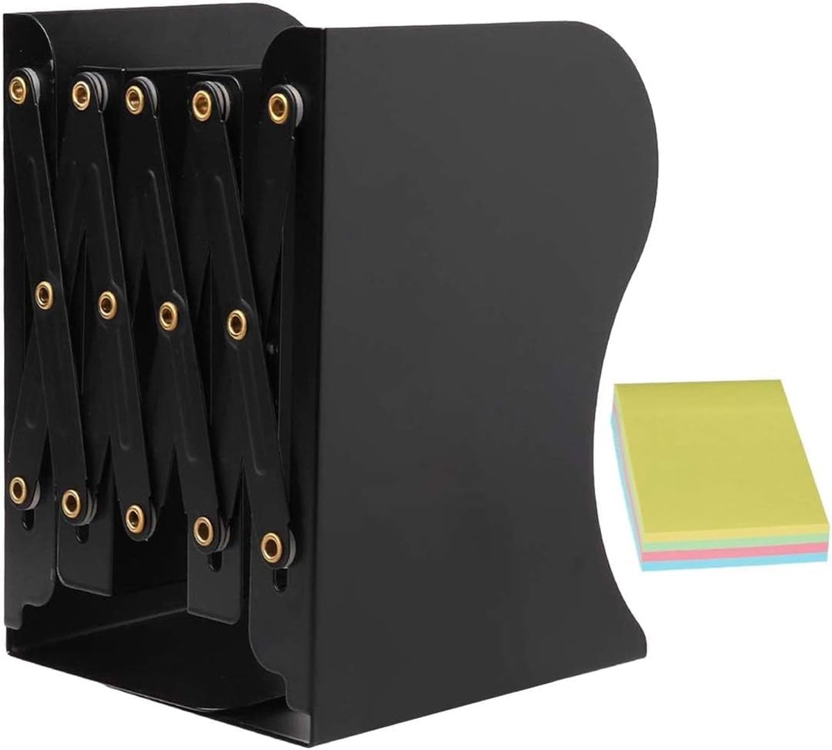 SnelShoppen - Verstelbare Boeksteunen voor Plank met Pennenhouder, Kinderen Boekstandaard, Antislip, Metaal Kantoor Materiaal, Ideaal voor School en T
