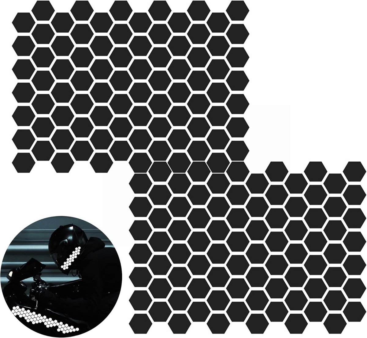 2 stuks motorhelm reflecterende plakstrips universele stickers voor