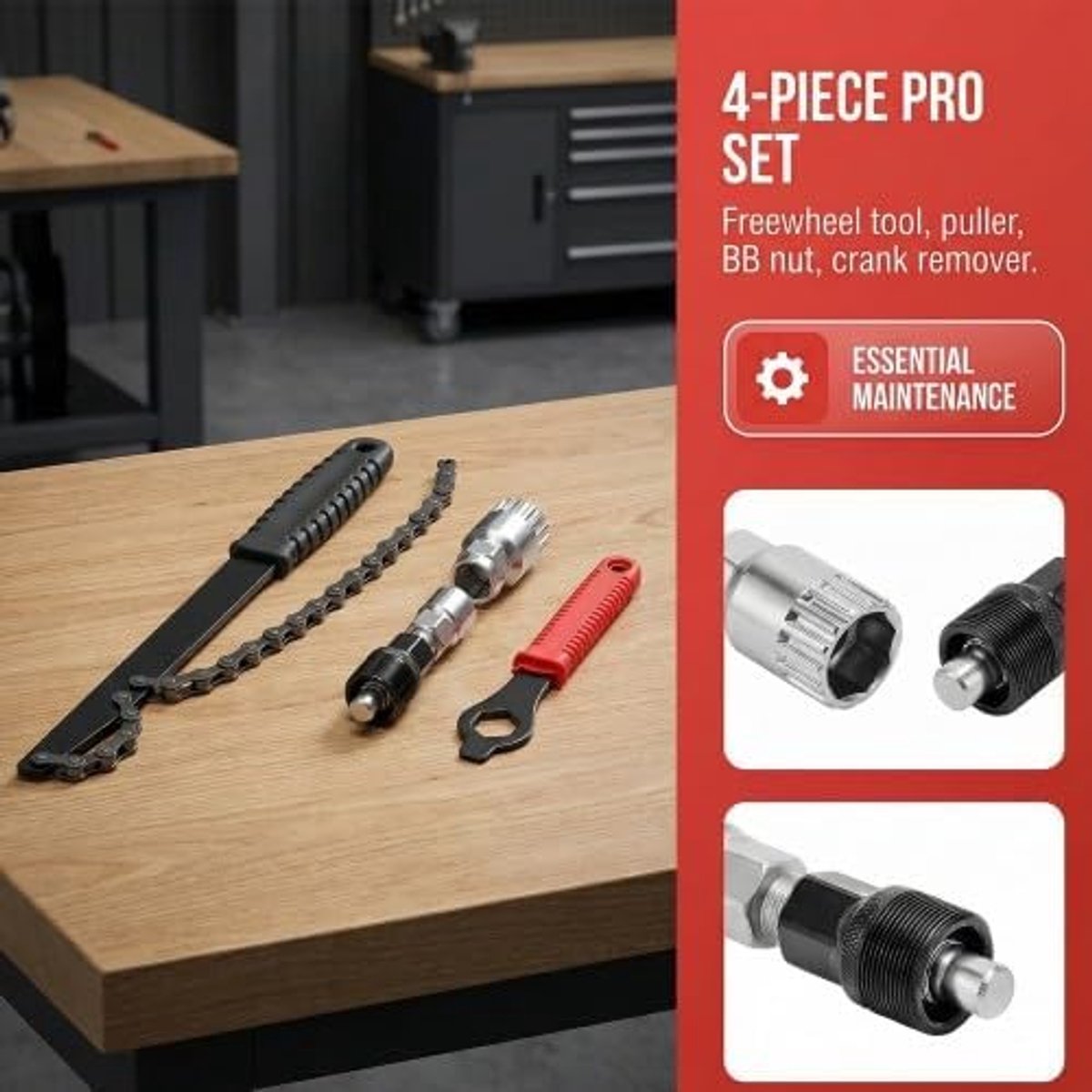 Kettingzweep en trekkerset, cassette trekker gereedschap en