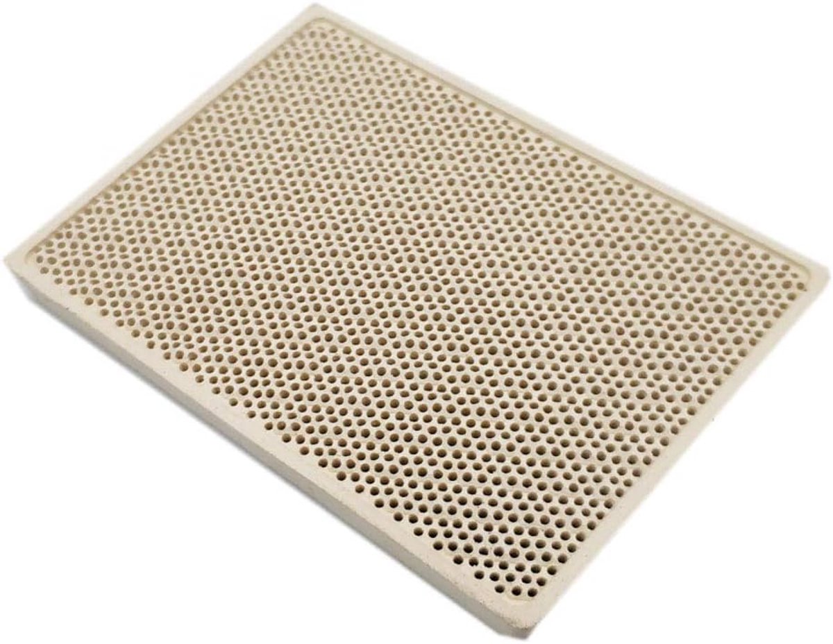 Star Cordieriet Keramische Brander Hoge Temperatuur Plaat Gas Grill Onderdelen Kachel Verwarming Kam 5.2inx3.6inx0.55in (132x92x14mm)