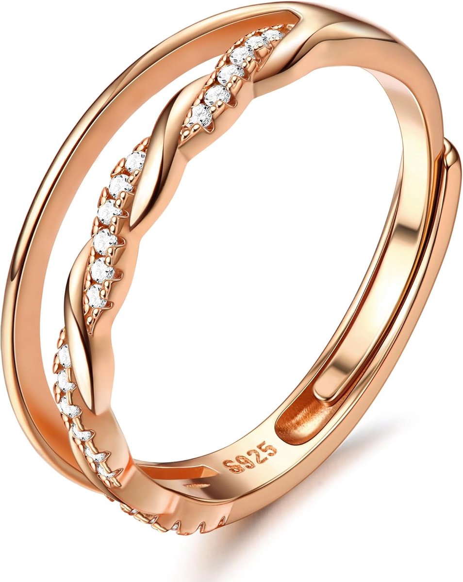 Ringen voor vrouwen meisjes eeuwigheid zirkonia crossover ring