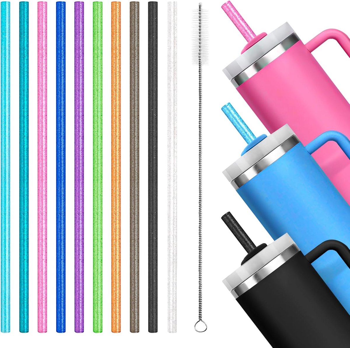 10 stuks kleur vervangende rietjes voor Stanley 40 oz 30 oz Tumbler