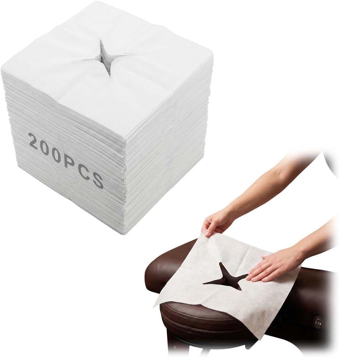 200 stuks massage-gezichtsbedekking van vliesstof