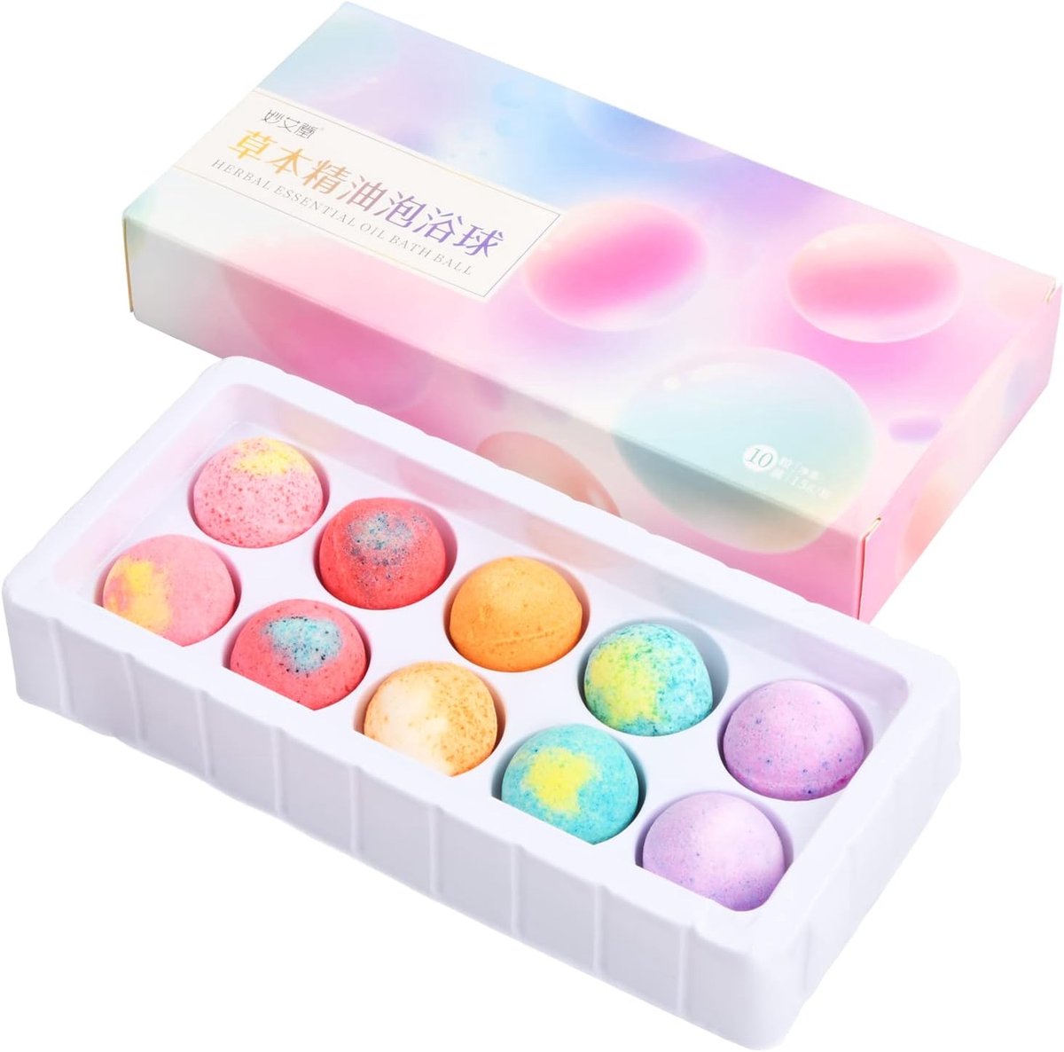 10 stuks badbommen, badbollen, badbomset, bubbelbad voor badkuip