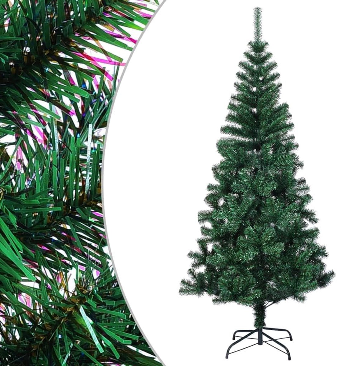 Kunstkerstboom met Iriserende Punten, Groene 180 Cm Pvc Volledige