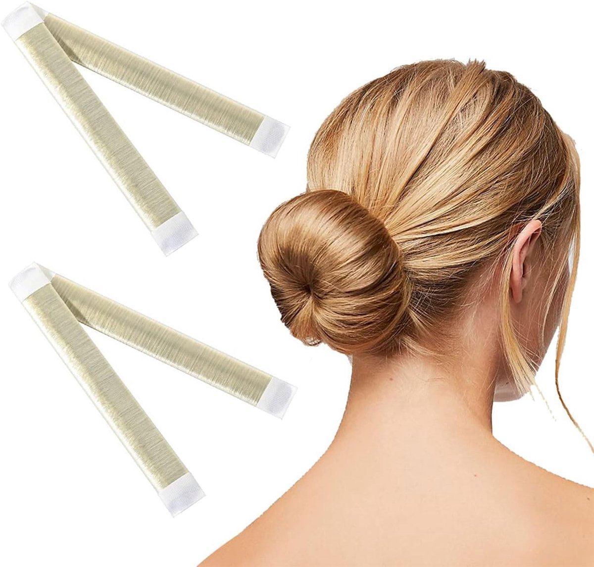 2x Knot maker - Magic bun maker - Haar knot maken - Haaraccessoire - Perfecte knot - Haarstyling tool - Bun maker - Hair bun tool - Haar hulpstukje - 2 stuks - Blond - Jonyx