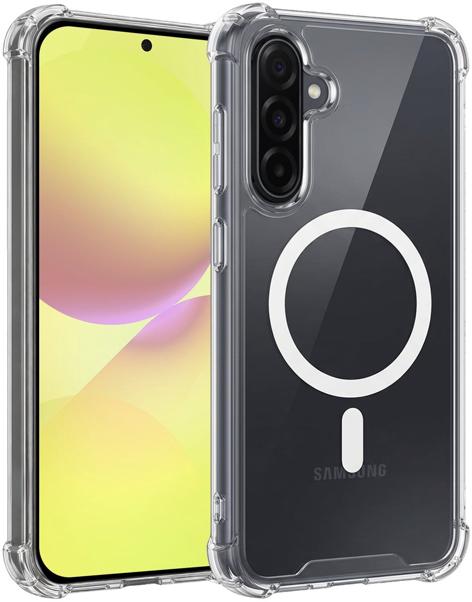 Hoesje - Geschikt voor Samsung Galaxy A36 - Magsafe Compatible - Sterk & Shockproof - Back Cover - Shock Proof Case - Telefoon Hoes Shockproof - Telefoonhoesjes - Transparant