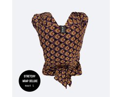 ByKay Stretchy Deluxe - rekbare draagdoek baby - ergonomisch - tot 18kg - Arti Feathers - maat L