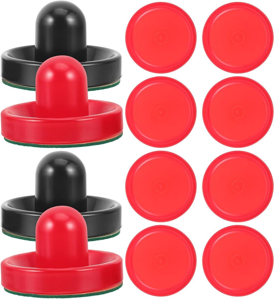Air Hockey Set - Pushers en Pucks - Spelplezier - Ergonomisch Ontwerp - 7.5 cm - Diverse kleuren