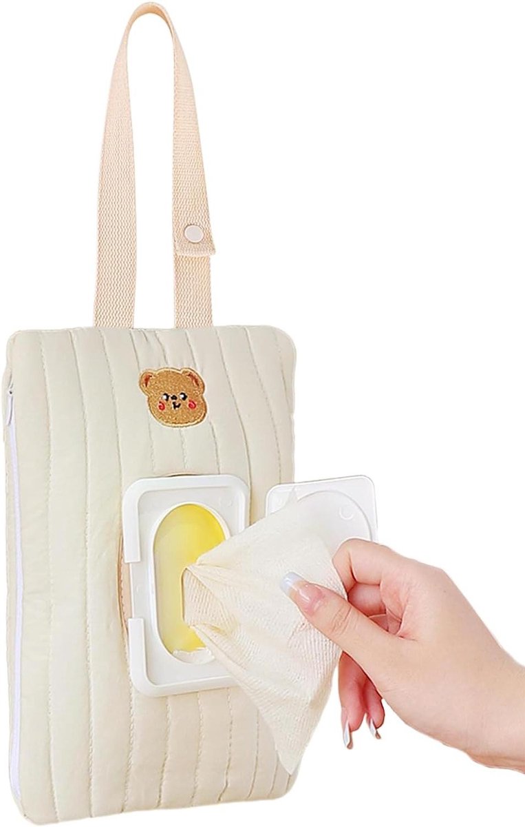 Babydoekjes Reiskoffer - Houders Doekjes Kinderwagen - Onderweg Doekjes Gebruiken - Herbruikbaar Hervulbaar Ontwerp - 15x23cm - Enkel kenmerk