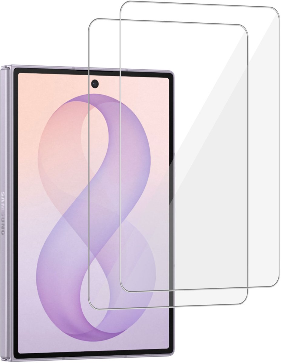 2x Screenprotector geschikt voor Samsung Galaxy Z Fold 8 - Volledige Dekking - Gehard Glas geschikt voor Samsung Galaxy Z Fold 8