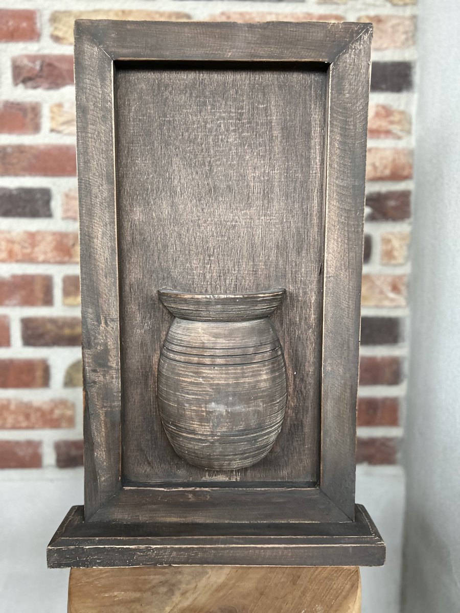 Paneel met halve pot op standaard