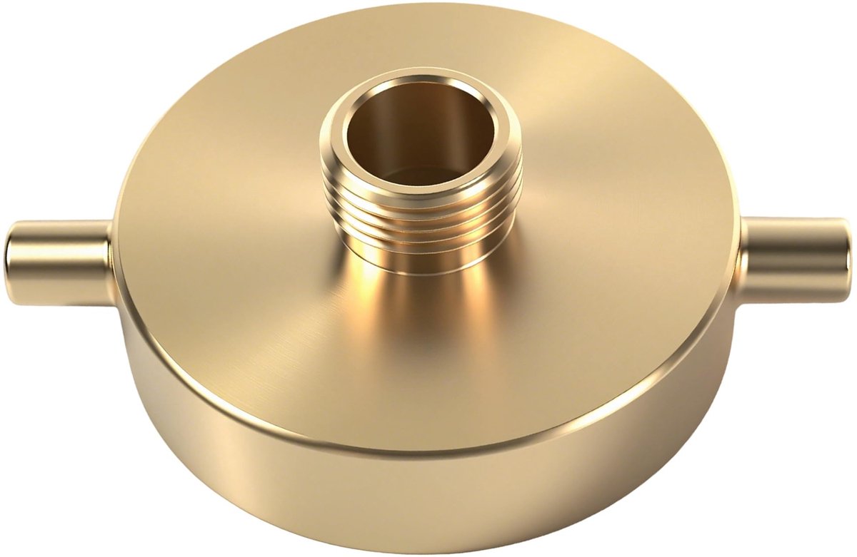 SnelShoppen - Messing Brandkraan Adapter 2-1/2" NST Vrouwelijk x 3/4" GHT Mannelijk - Tuinslang Verbinding - Brandapparatuur - Hydrant Adapter