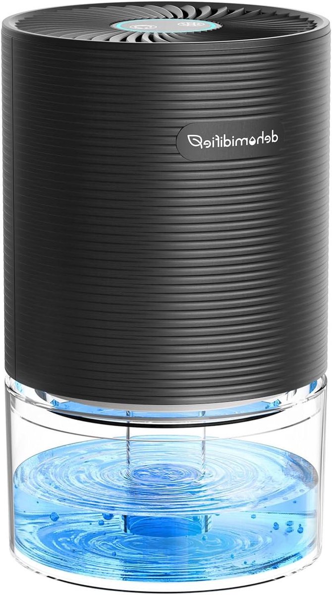 Luchtontvochtiger - Vochtvreter - Droge Lucht Creëren - Stille Werking - Compact Design - Zwart