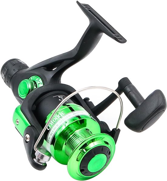 SnelShoppen - Green & Black Visspinhengel Met Stille Spinning Reel, Baitcasting Reel, Lichtgewicht 5.1:1 Overbrenging, 5 Lager, Comfortabele Grip, Ges — afbeelding 2