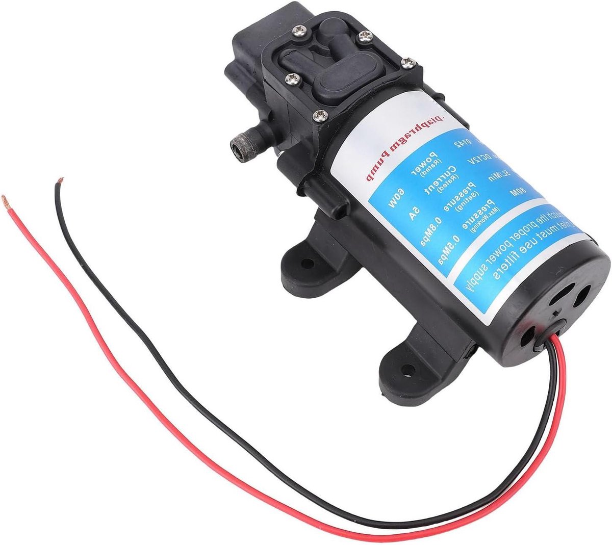 Zelfaanzuigende Membraanpomp - Waterpomp Tuin - Tuin Irrigatie - Zelfaanzuigende Technologie - 5 l/min - Zwart