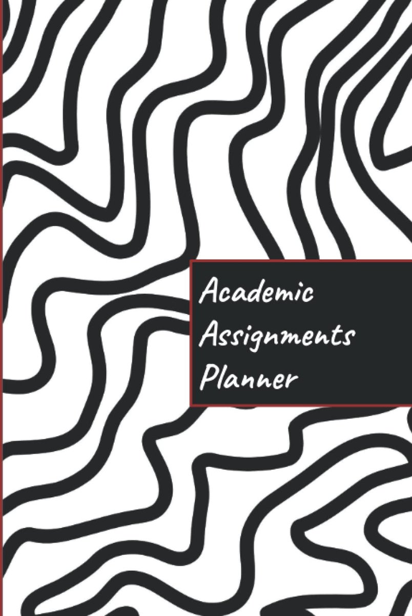 SnelShoppen - ACADEMIC ASSIGNMENTS PLANNER | Scribble Patroon | Huiswerk Tracker & To-Do Lijst voor Studenten | Bonus: Notities Secties