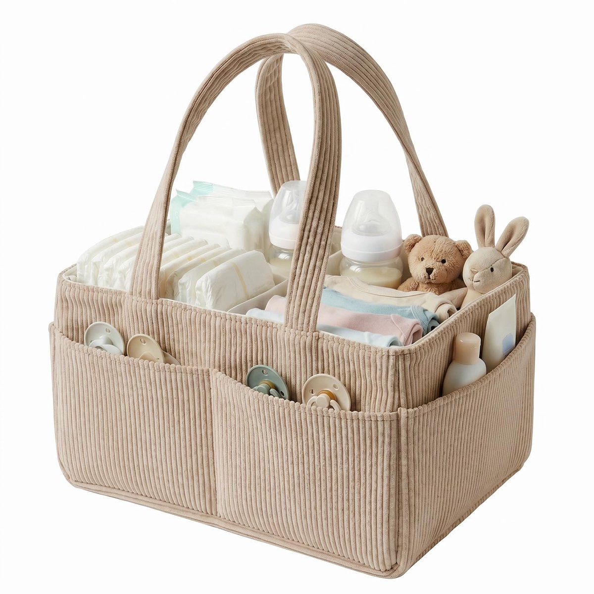 Omgoods - Luiertas Organizer voor Baby - Grote Opbergmand voor Commode, Khaki