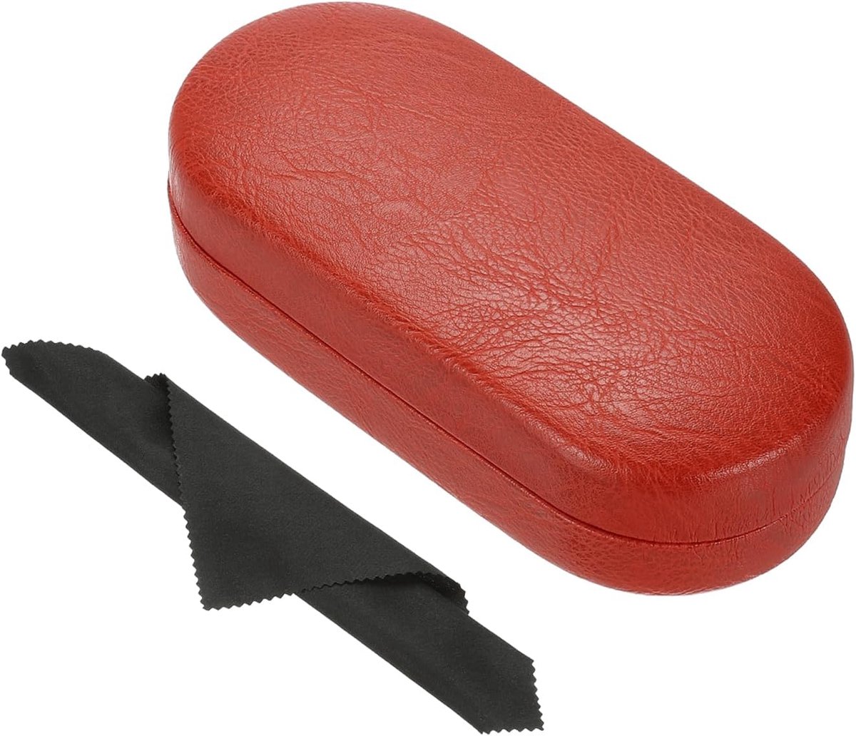 Hard Shell Brillen Case, PU Lederen Grote Bril Case Beschermende Zonnebril Organizer voor Vrouwen Mannen