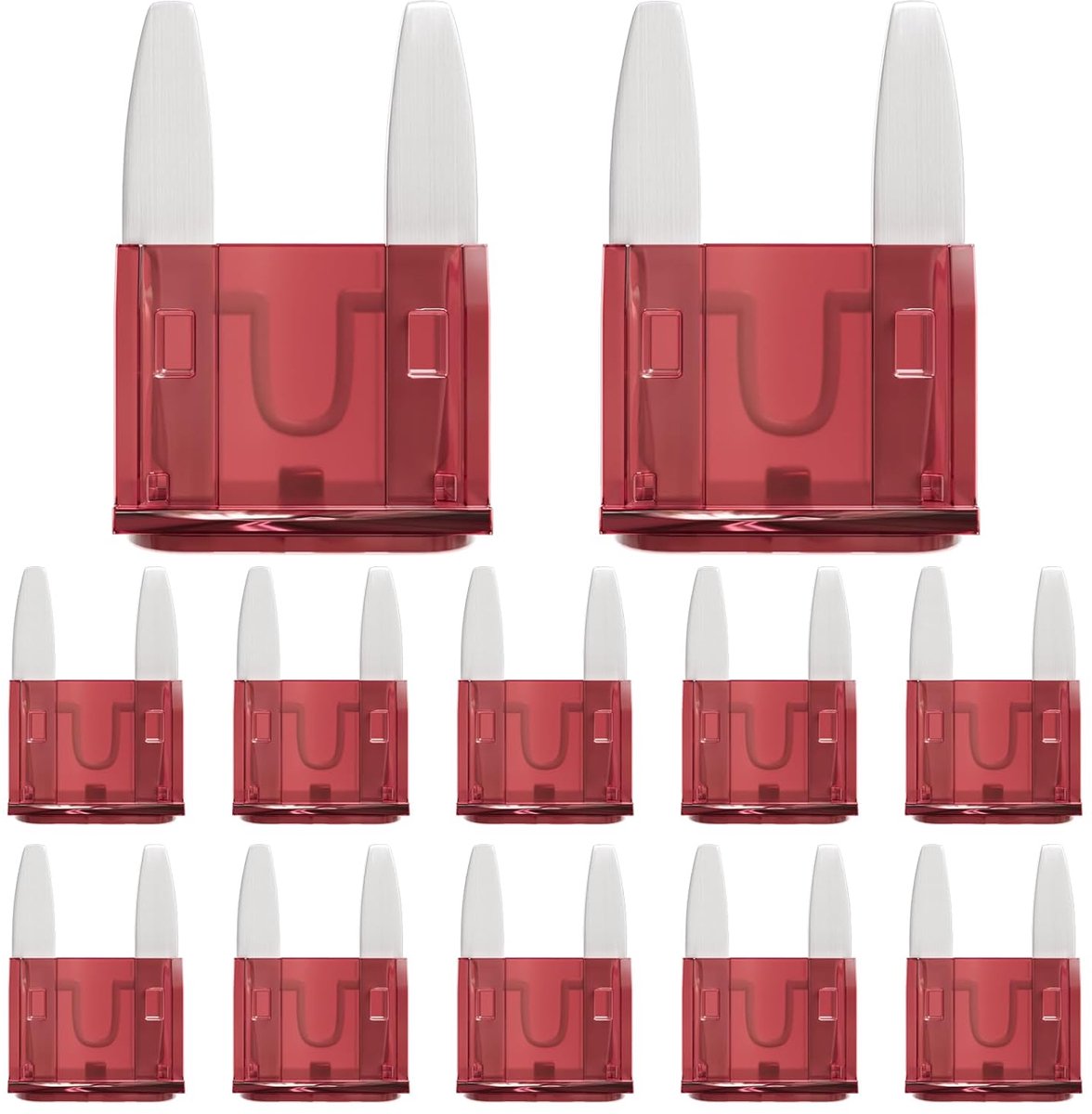 Set van 50 autozekeringen van 10A mini-autozekeringen van 10 ampère mini-zekeringen autozekering