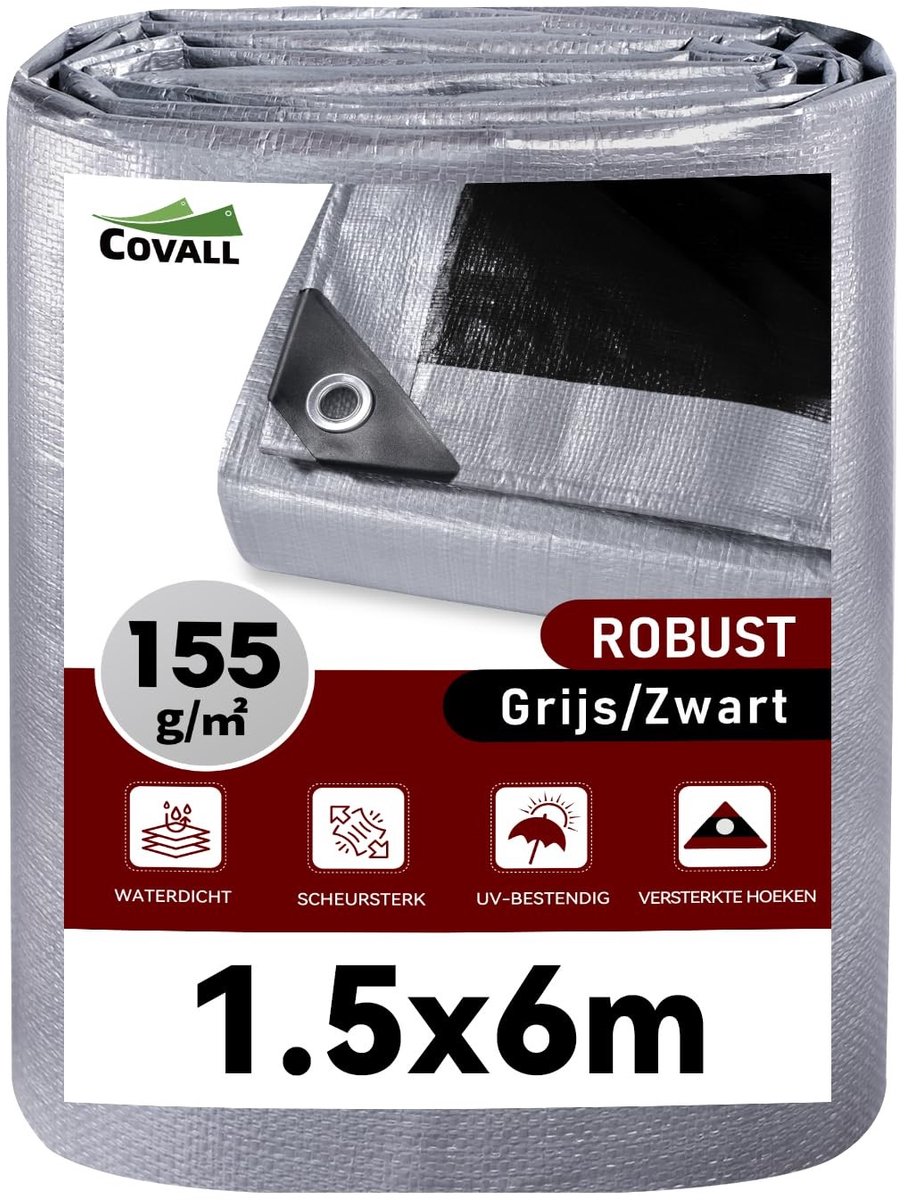 Omgoods - Waterproof Tarpaulin - Zware Tarpaulin 1.5x6 m met Oogjes