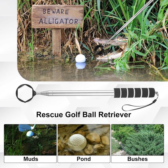 Golf Ball Retriever Telescopische Hoofd Bal Grabber met Lanyard Voor Water Golf Ball Picker Tool Golf Accessoires van golf — afbeelding 4