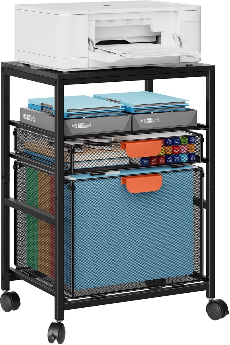 Omgoods - Printerstand met Opbergtrolley - Mobil Organiser