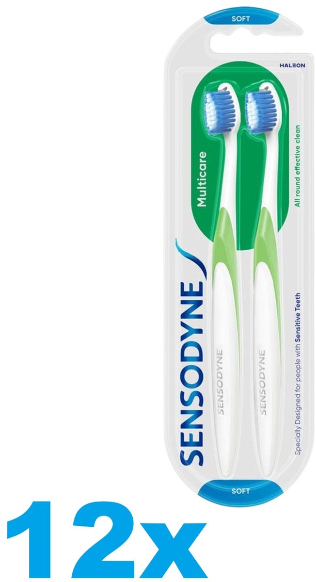Sensodyne Multicare Soft Tandenborstel – Voor Gevoelige Tanden – 12 x 2 Stuks – 24 Stuks